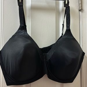 LEADING LADY Black Full Coverage Bra 52F Style 5210 UW Padding Back Closure NWOT